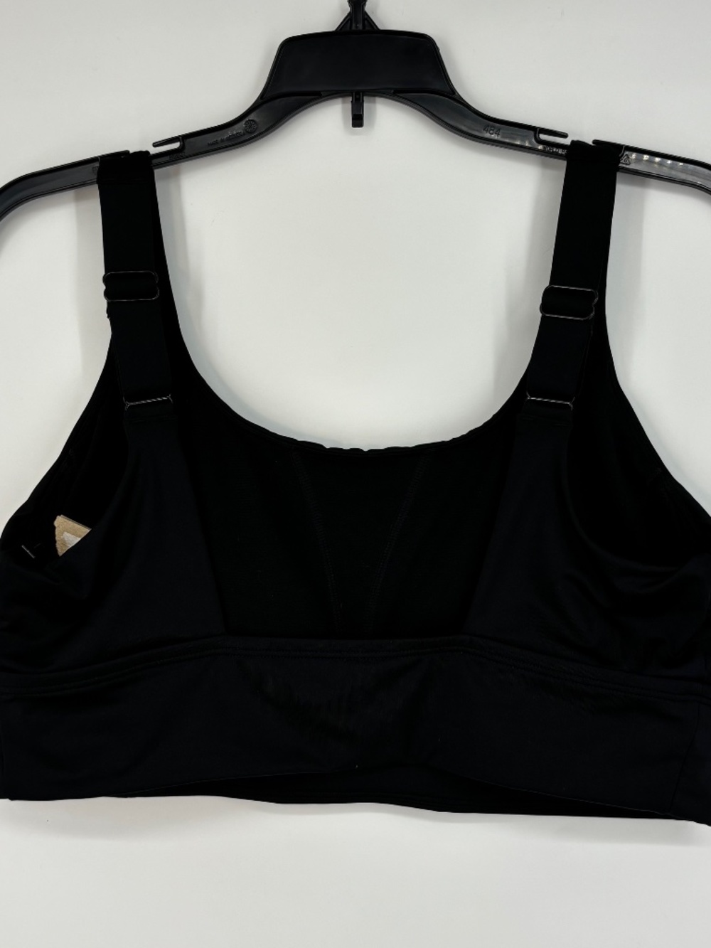 Nike Swim Womens XL Athletic Bikini Top Black White Swoosh Wide Shoulder Straps - Picture 5 of 8